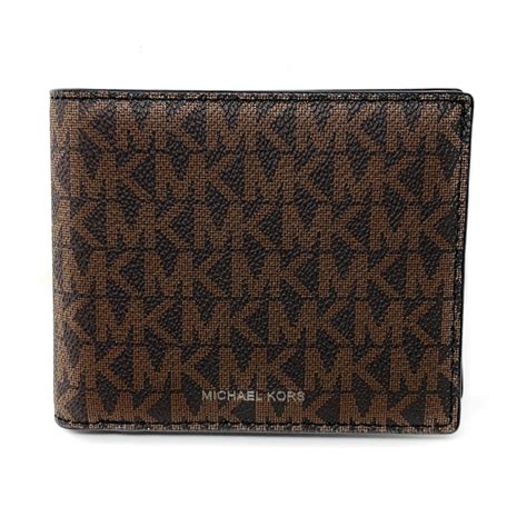 michael kors mens brown leather bifold wallet